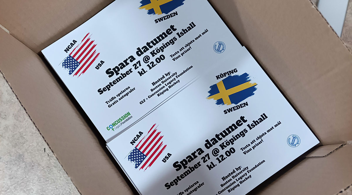 Flygblad som marknadsför ett hockeyevent - Reklamhuset RINK