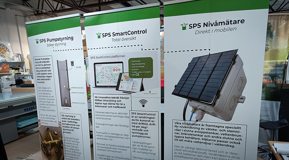 Tre rolluper till Svensk Pumpstyrning AB - Reklamhuset RINK