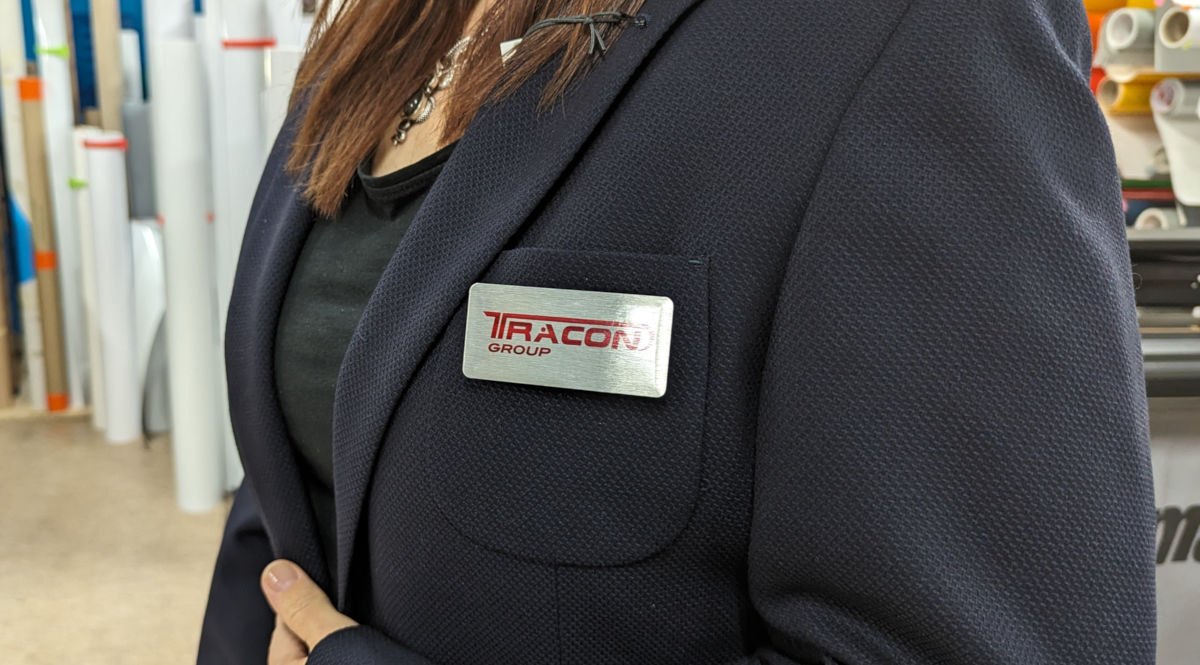 Namnbricka till Tracon Group - Reklamhuset RINK