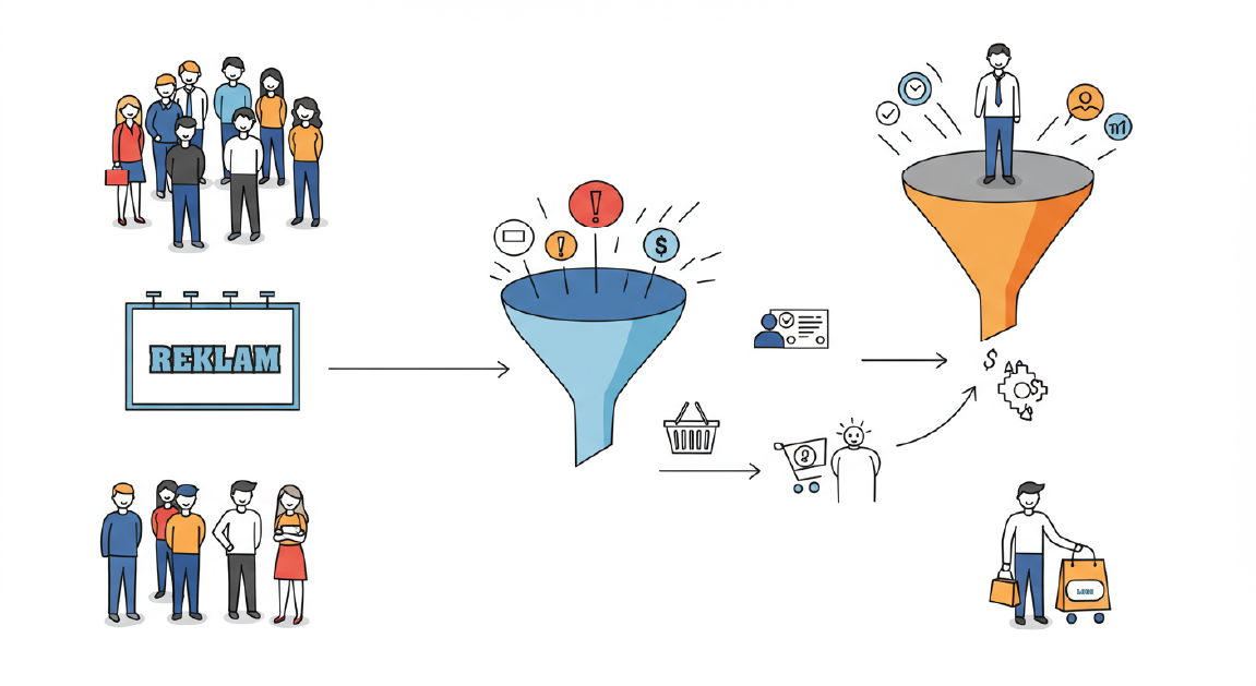 Reklam - Illustration som visar hur reklam kan skapa affärer - Reklamhuset RINK